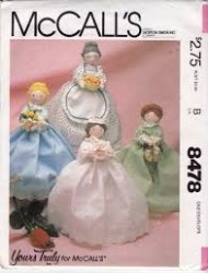 8478 MCCALLS 9'' QUAINT CHARACTER RAG DOLLS, PETTICOAT, SHOES PATTERN